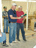 JPEG 90KB - Jack Tennison making a presentation to Jim Hanson, Maintenance Supervisor at Glorieta.