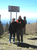JPEG 103KB - Dorothy and Coy Hearin on a cold windy mountain top.