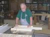 JPEG 76KB - Melvin Warren is hard at work on the saw.