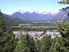 JPEG 155KB - The city of Banff in the Canadian Rockies.