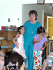 JPEG 114KB - Geraldine Dooley, NMBCH Manager, with two of the children she loves so much.
