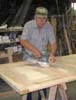 B.B. Stanfields sanding parts, an important task in furniture building.