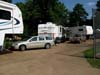 Our RV's parked in a Jacksonville College parking area.