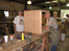 Larry Day and Lee Harrison checking out a storage cabinet.