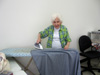 Genelle Carpenter got lots of practice ironing curtains for Falls Creek.  She made a lot too.