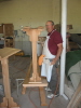 Buddy Nafe, our new leader, is getting ready to paint a speaker's stand