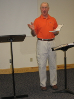 We really appreciated Charles Bingaman's musical ability and his willingness to lead our services.