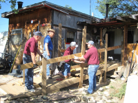 Our Furniture Building Ministry sometimes finds other avenues to help out in the communities we visit.  A wheelchair ramp was built for a lady living near the Glorieta facility.
