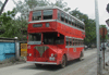 JPEG 49KB - This is one of many old imported English double decker buses in use here in Mumbai